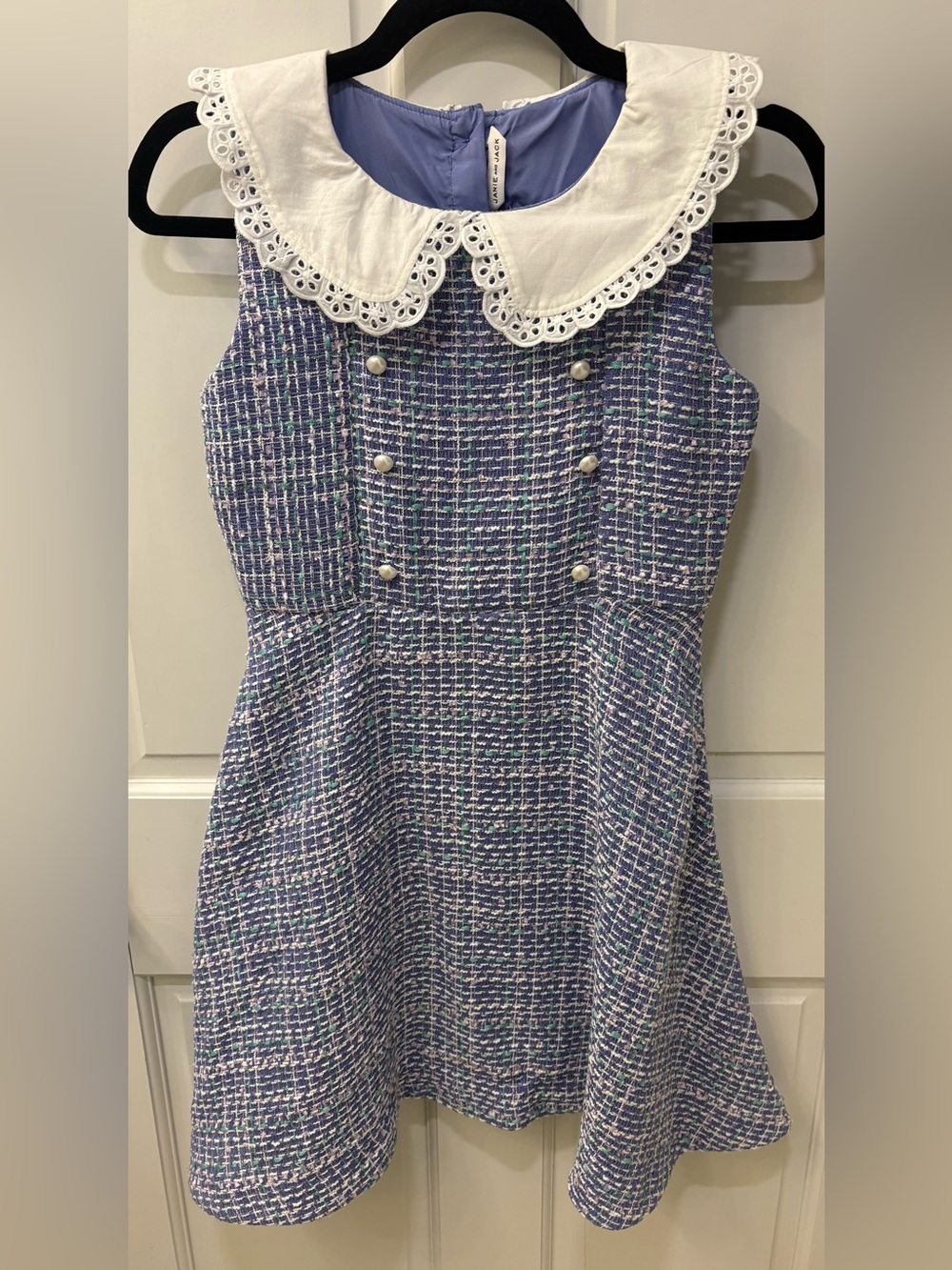 Janie & Jack Violet Purple Tweed Girl’s Dress Size 12